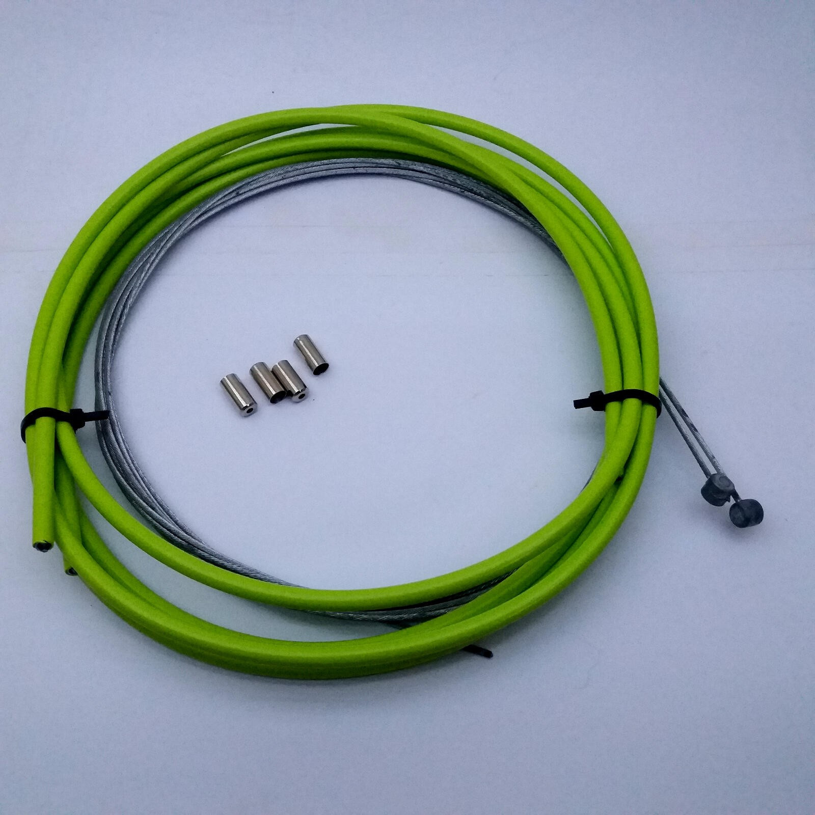 Fluo Green Colored Brake Cable Set of Inner and Outer Bicycle Cables